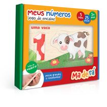 Jogo de Encaixe - Meus Números - 25 Peças - Maderá - Toyster