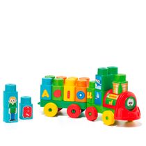 Brinquedo de Atividade - Baby Land Trenzinho Didático - 28 peças - Cardoso