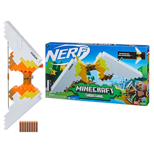 Lança Dardos Minecraft Sabrewing - Nerf - Com 8 Dardos - Hasbro
