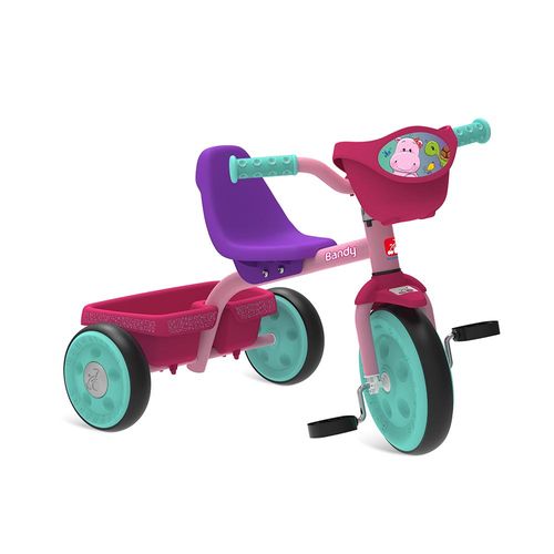 Triciclo Bandy com cestinha - Bandeirante - Rosa