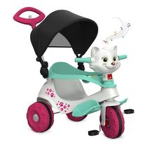 Triciclo Velobaby Doggy Com Capota E Pedal Chip Sonoro Rosa