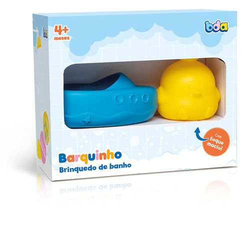 Brinquedo de Banho - Barquinho - Azul e Amarelo - Toyster