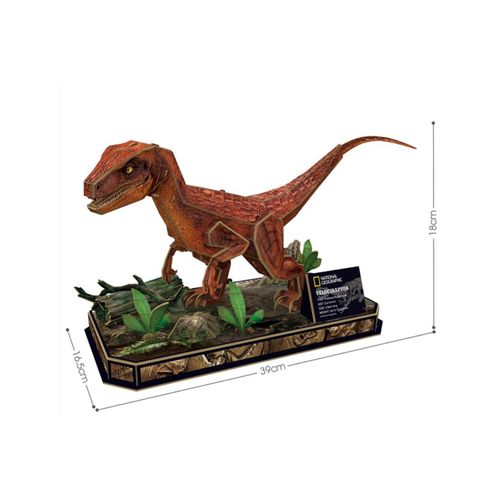 Quebra-Cabeça 3D - National Geographic - Velocisaurus - New Toys
