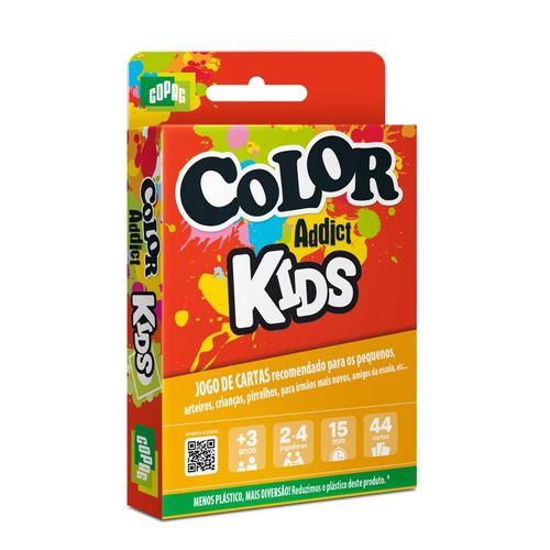 Jogo de Cartas - Color Addict Kids - Cartucho - 44 Cartas - Copag