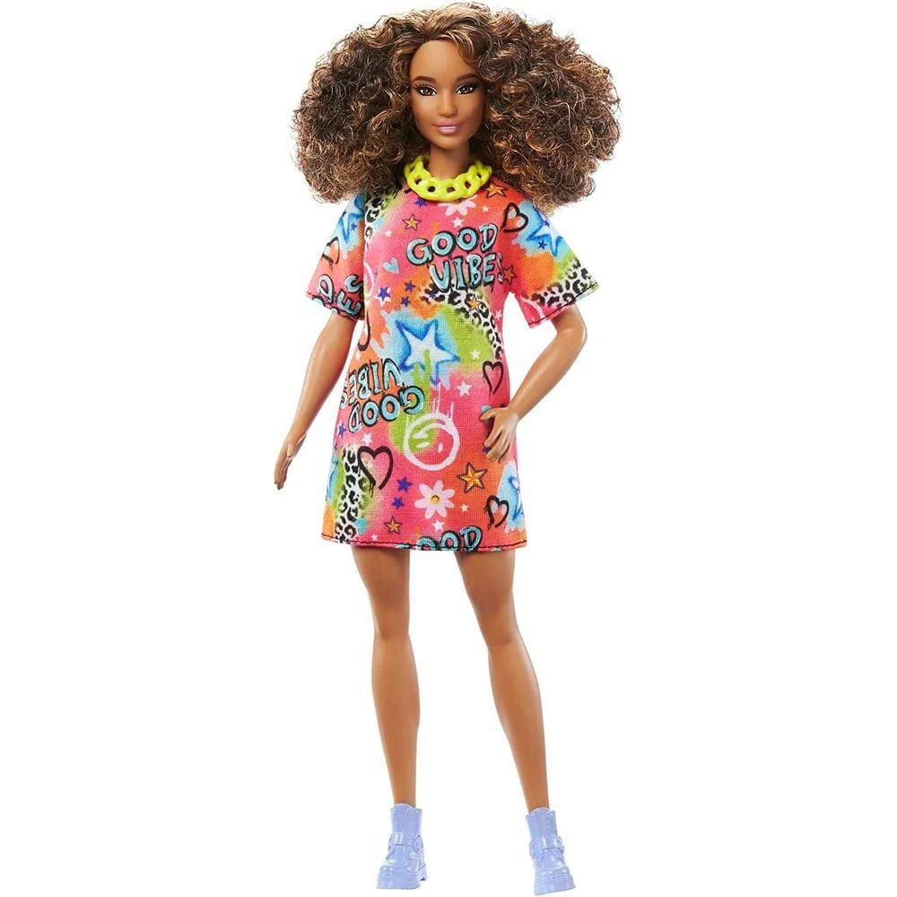 Roupa Barbie Vestido Animal Print Verde e Acessórios Mattel