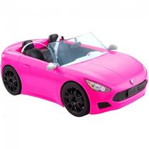 Carro Conversível de Brinquedo da Barbie com Cintos de Segurança e Rodas Giratórias, Rosa