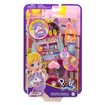 Polly Pocket Conjunto Brinquedo Estojo Restaurante Gatinho - Polly Pocket - 29Cm - Mattel