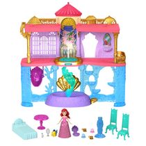 Conjunto Boneca E Acessórios - Disney - Castelo Empilhável Da Ariel Terra E Do Mar - Mattel