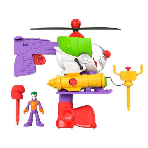 Figura De Avião E Boneco - DC Super Friends - Imaginext - Robô Helicóptero E Coringa - Mattel