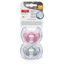 Chupetas Nuk - Sensitive Soft - Girl S1 - 100% Silicone - 2 Unidades - Tamanho 1
