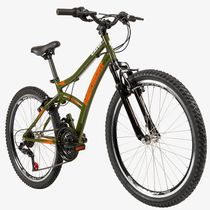 Bicicleta ARO 24 - Max Front - Verde e Laranja - Caloi