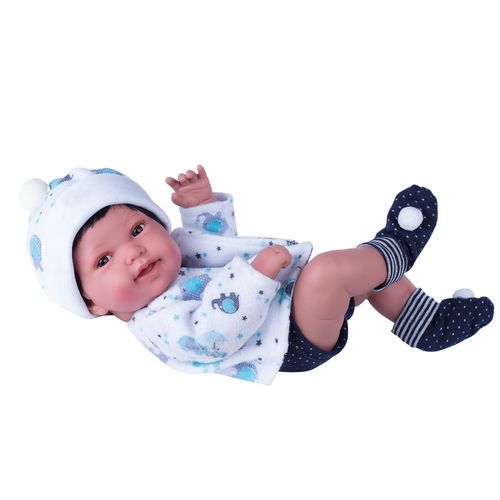 Boneca Bebê Reborn - Laura Baby - Mini Davi - Vinil - Shiny Toys
