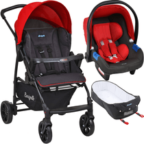 Carrinho de Bebe Bebe Conforto Moises Burigotto Ecco Vermelho