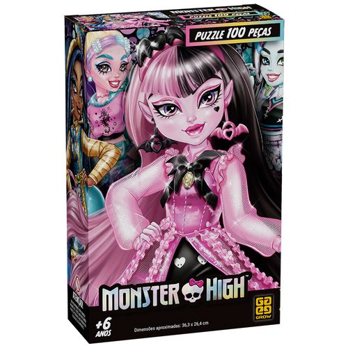 Quebra Cabeça - Monster High - 100 Peças - Grow