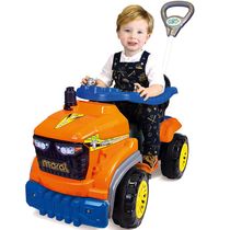 CARRO DE PASSEIO TRACTOR AGRO PEDAL E APOIO DE PÉ LARANJA