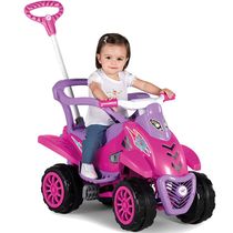 Carrinho Passeio Infantil 2 em 1 Com Pedal Cross Legacy Pink Calesita