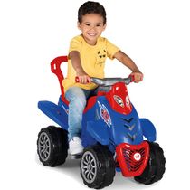 Mini Carro Infantil Calesita Cross Legacy - 2 em 1 Pedal e Passeio - Azul/Vermelho