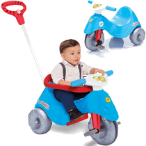 Triciclo Lelecita Calesita Azul infantil Com Empurrador