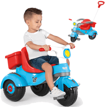 Triciclo Infantil Calesita Velocita Classic - 2 em 1 - Pedal e Passeio com Aro - Azul