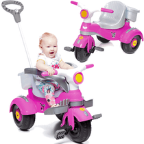 Carrinho de Passeio e Pedal Infantil Velocita Classic Rosa 0994 Calesita