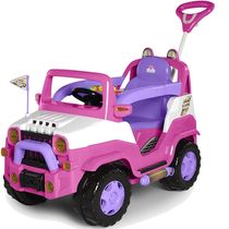 Carrinho de Passeio e Pedal com Cinto de Segurança Diipi - Calesita ROSA