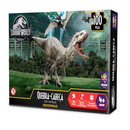 Quebra-Cabeça - Jurassic World - 100 Peças - Indominus Rex - Mimo