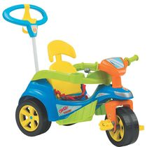 Triciclo Infantil Biemme Baby Trike Evolution - 2 em 1 - Pedal e Passeio com Aro - Azul