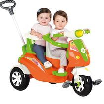 Triciclo Infantil Moto Dupla Duo 2Em1 Calesita Até 50 Kg