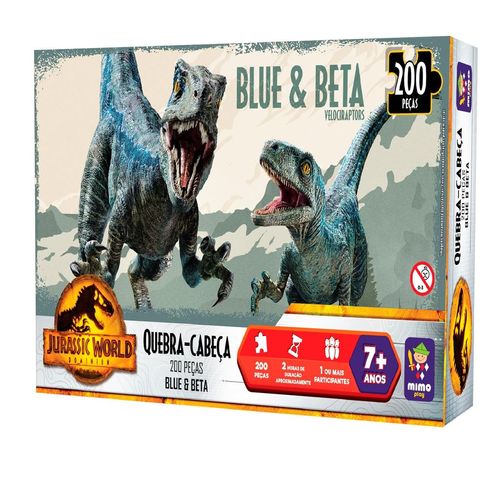 Quebra-Cabeça - Jurassic World - 200 Peças - Blue & Beta - Mimo