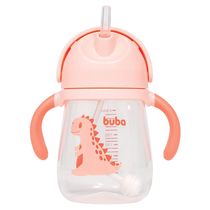 Copo de Treinamento Com Alça - 240Ml - Dino - Salmão - Buba