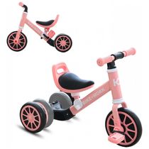 Triciclo Infantil 4 em 1 com Pedal Removível para Crianças de 2 a 4 Anos, BIKE WORK, Rosa