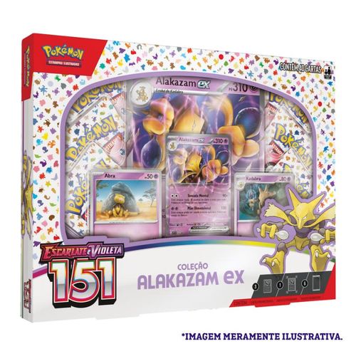 Jogo de Cartas - Pokemon ev3.5 - Box Alakazam Ex - Copag