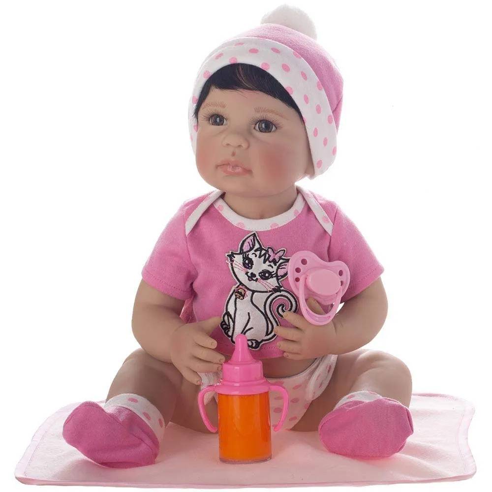 Boneca Bebê Reborn - Laura Baby - Pérola - Vinil - Shiny Toys - PBKIDS  Mobile