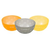 Conjunto de Bowls - Coleção Colors - 3 Unidades - Laranja - Clingo