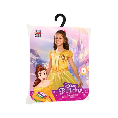 Fantasia Infantil - Disney Princesa - Bela - Tamanho P - Novabrink