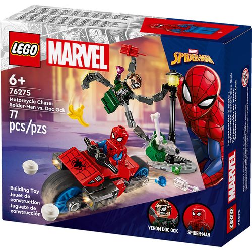 LEGO - Super Heroes - Marvel - Perseguição De Moto - Spider-Man VS. Doc Ock - 76275