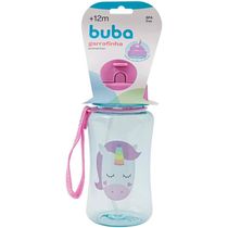 Garrafinha com Canudo - 350 Ml - Animal Fun - Unicórnio - Buba