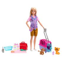 Conjunto de Boneca com Acessórios - Barbie - Resgate de Animais da Selva - Mattel