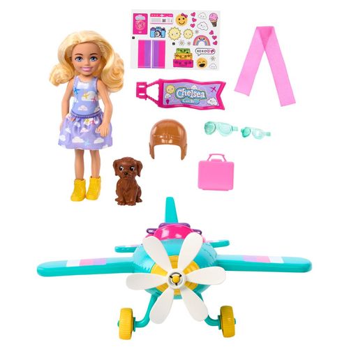 Conjunto Boneca E Acessórios - Barbie - Chelsea Piloto De Avião - Mattel