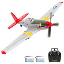 Avião de Controle Remoto com Sistema de Estabilização Xpilot, Suporte, Canopy de 4 Lâminas e Acrobáticas, VOLANTEXRC P51,...