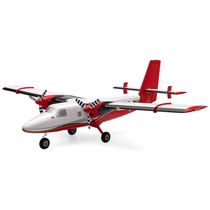 Avião de Controle Remoto Transmissor Básico com Bateria e Carregador não Incluídos, E flite DHC 6 Twin Otter, Branco e V...