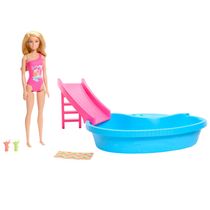 Conjunto De Boneca E Acessórios - Barbie - Piscina - Mattel