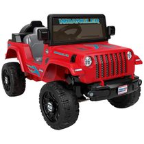 Carro Elétrico Infantil 6V Jeep Wrangler com 1 Assento, Sons de Direção e Tração Multiterreno, Vermelho