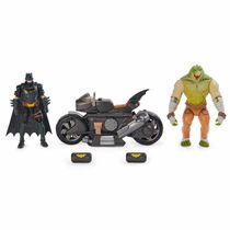 Mini Veiculo e Figura - Pack De Batalha - Batciclo E Crocodilo - Batman - Sunny