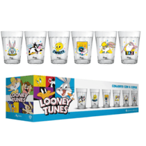 Jogo 06 Copos Americanos Personalizado Looney Tunes 190ML com Caixa