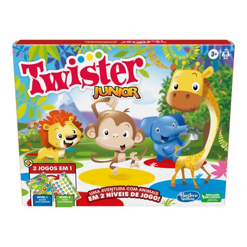 Jogo Educativo - Twister Junior - 2 em 1 - Tapete Frente e Verso - Roleta Reversível -  Hasbro