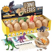 Kit de Escavação com 12 Ovos de Dinossauro para Crianças de 3 a 12 Anos, Dan Darci