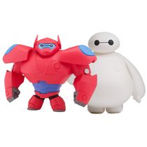 Kit 2 Bonecos Disney Marvel Baymax Armour X Baymax Branco 5cm