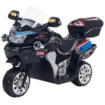 Moto Elétrica Infantil a Bateria 6V 3 Rodas com Sons e Luzes, Idade Rec 3 a 5 anos, LIL RIDER, Preto