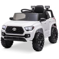 Carro Elétrico Infantil Toyota Tacoma a Bateria 12V com MP3, Luzes LED e Suspensão, Kidzone, Branco